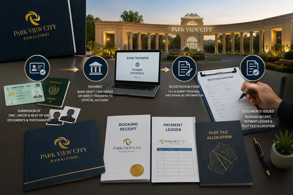 park view city rawalpindi booking process
